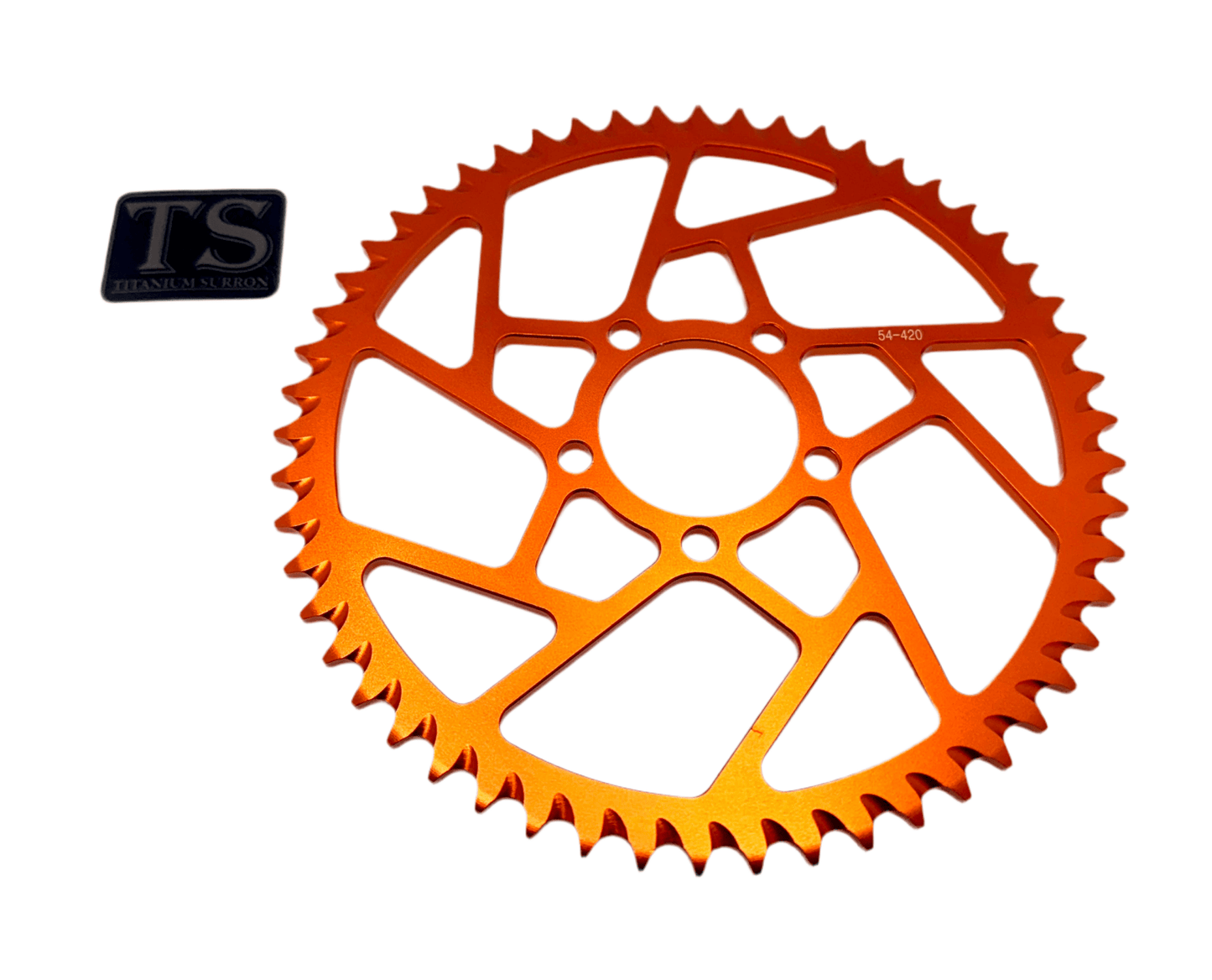 54 Tooth Hardened Aluminum 420 Sprocket for E-moto